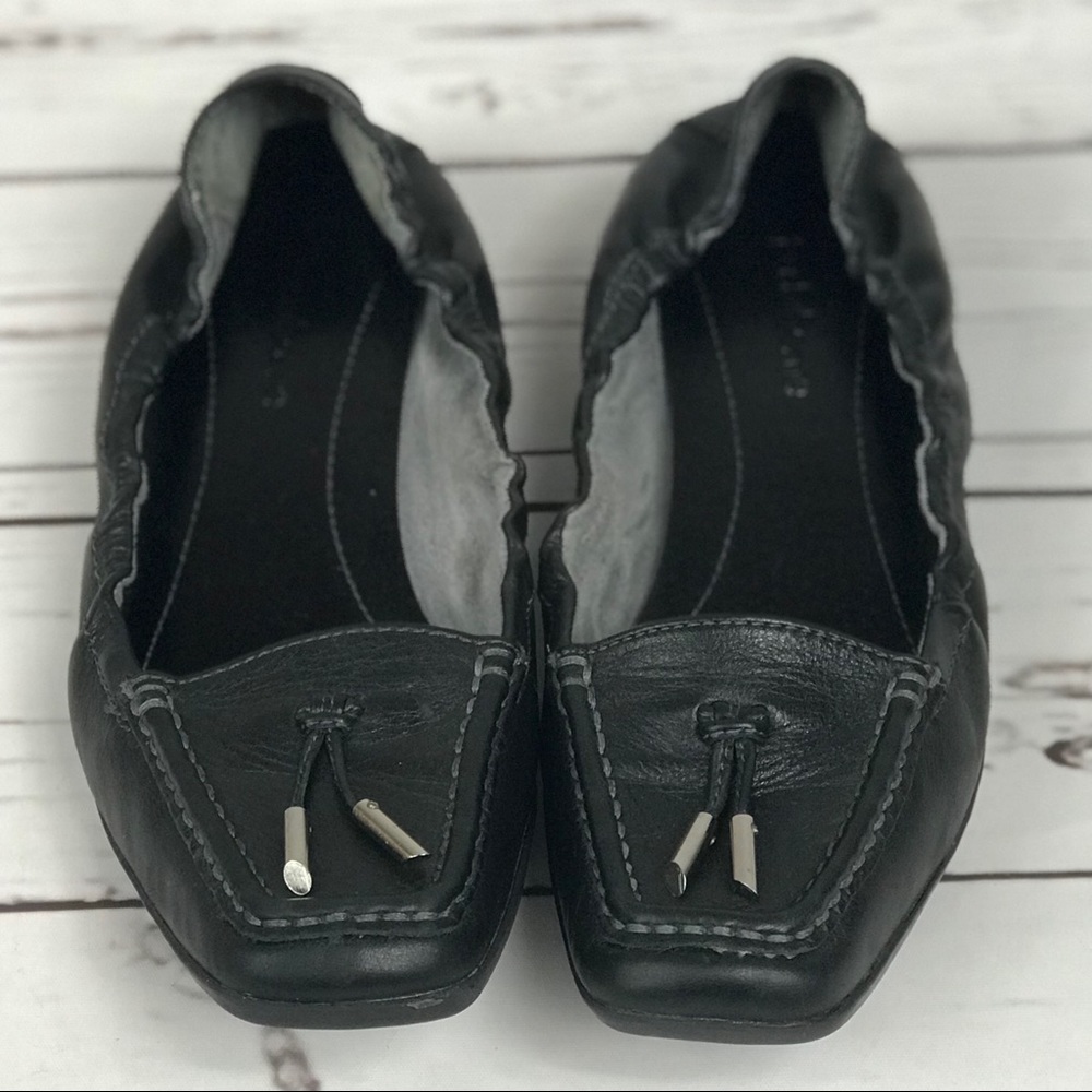 Black Flats Liz Claiborne Square Toe Size 8M EUC